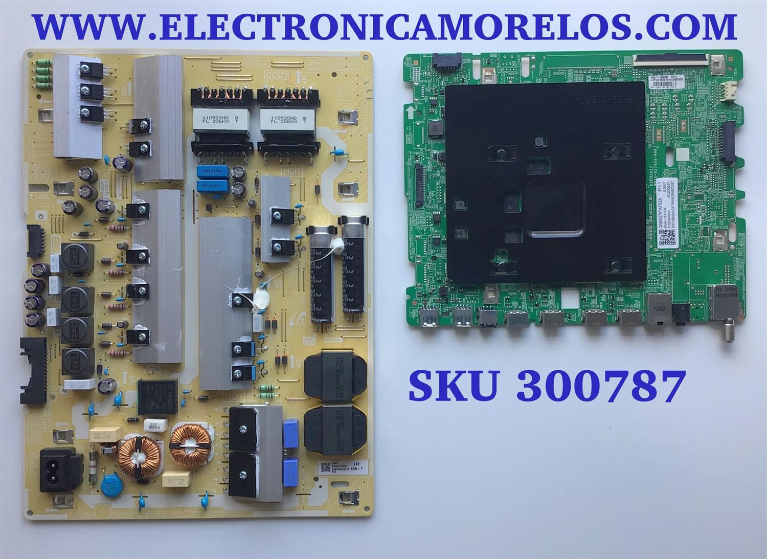 KIT DE TARJETAS PARA TV SAMSUNG QLED 4K·UHD·HDR / NUMERO DE PARTE MAIN BN94-15317M / BN41-02749A / BN9415317M / BN97-16593M / NUMERO DE PARTE FUENTE BN4401065A / L82E8N_THS / BN44-01065A / PANEL CY-RT085FGAV2H / MODELO QN85Q70 / QN85Q70TAFXZA AA01